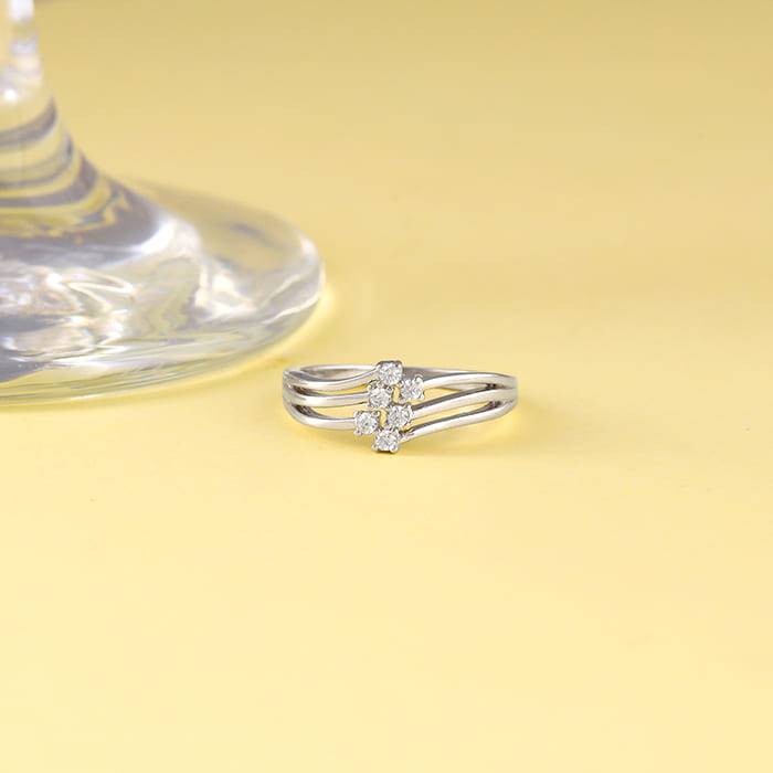 Giva 925 Sterling Silver Heavenly Stairs Ring,Fixed Size, Indian - 12 | Gifts For Women An : R01545