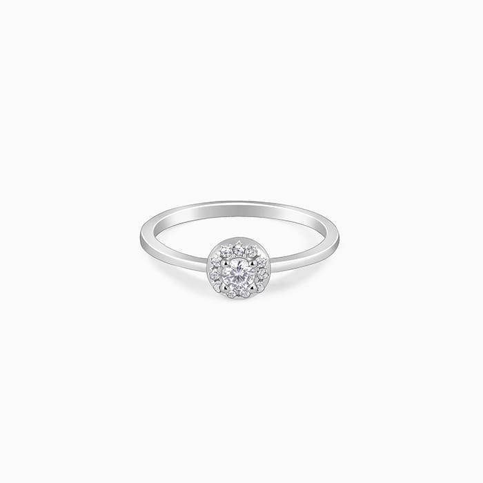 Giva 925 Sterling Silver Zircon Nebula Ring, Fixed Size, Indian - 12, Us - 6| Gifts For Wo : R01546