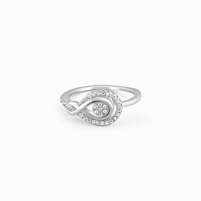 Giva 925 Sterling Silver Entwined Ring,Fixed Size,Indian - 11 | Gifts For Women And Girls  : R01551