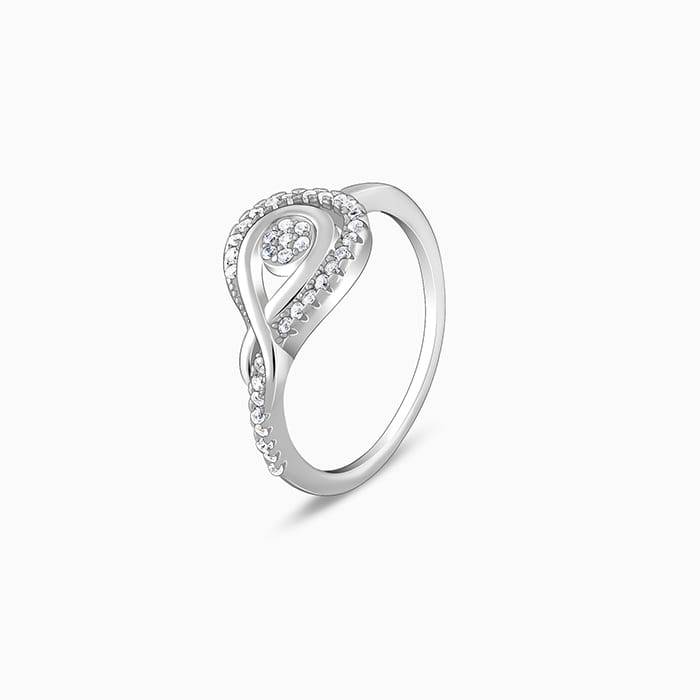 Giva 925 Sterling Silver Entwined Ring,Fixed Size,Indian - 11 | Gifts For Women And Girls  : R01551