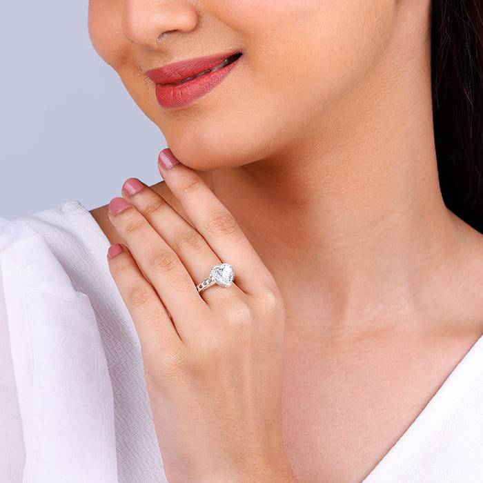 Giva 925 Sterling Fall In Love Ringfixed Size,Indian - 11 | Gifts For Women And Girls | Wi : R01559