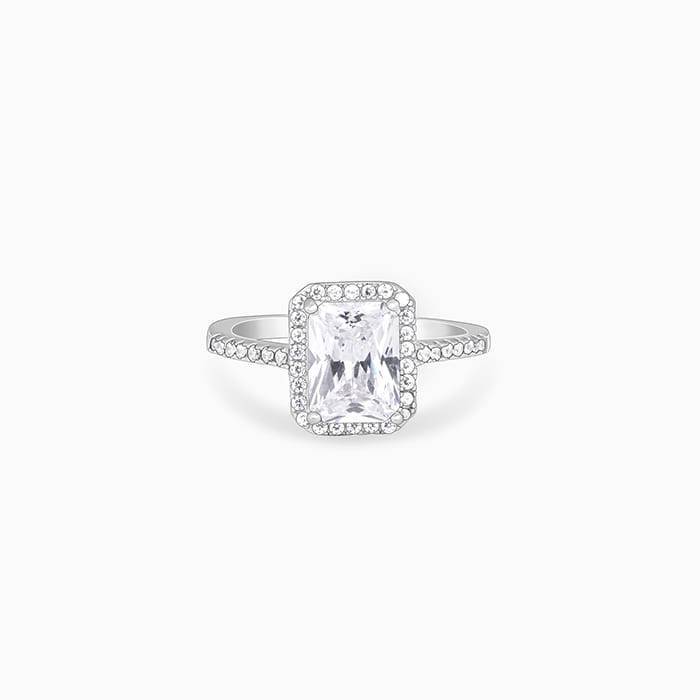 Giva 925 Sterling Silver Zircon Soul Of Love Ring, Adjustable | Gifts For Women And Girls  : R01561