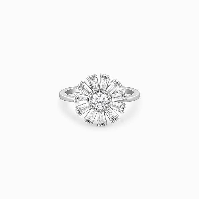 Giva 925 Sterling Silver Anemone Ring,Fixed Size,Indian - 11 | Gifts For Women And Girls | : R01562