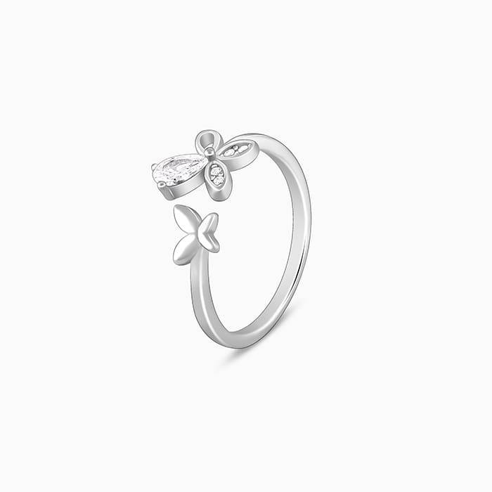 Giva 925 Sterling Silver Dazzling Butterfly Ring,Adjustable | Gifts For Women And Girls |  : R01566