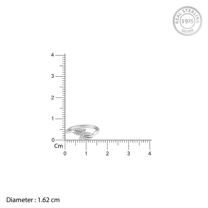 Giva 925 Sterling Silver Be-Leaf Me Ring,Fixed Size,Indian - 11| Gifts For Women And Girls : R01567