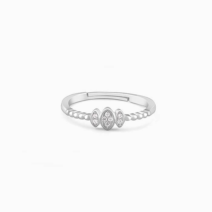 Giva 925 Sterling Silver Elliptical Trio Ring, Adjustable | Gifts For Women And Girls | Wi : R01576