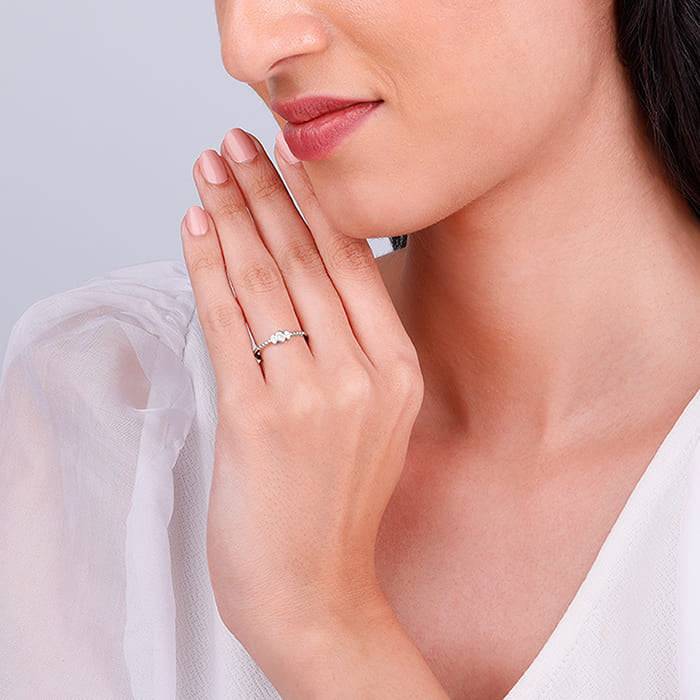 Giva 925 Sterling Silver Elliptical Trio Ring, Adjustable | Gifts For Women And Girls | Wi : R01576