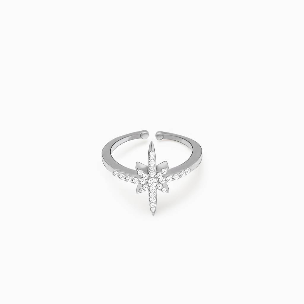 Anushka Sharma Silver Studded Sword Ring : R0157