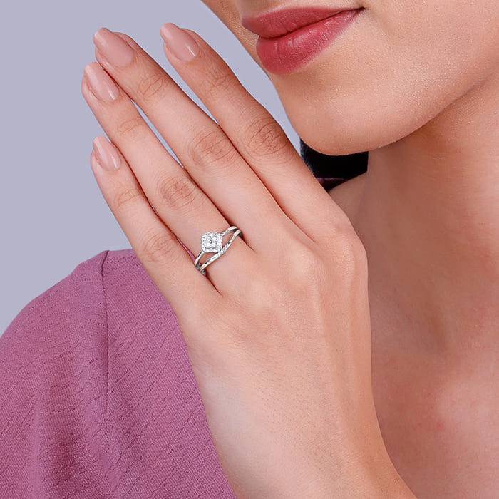 Giva 925 Sterling Silver Classy Rhombus Ring,Adjustable | Gifts For Women And Girls | With : R01581