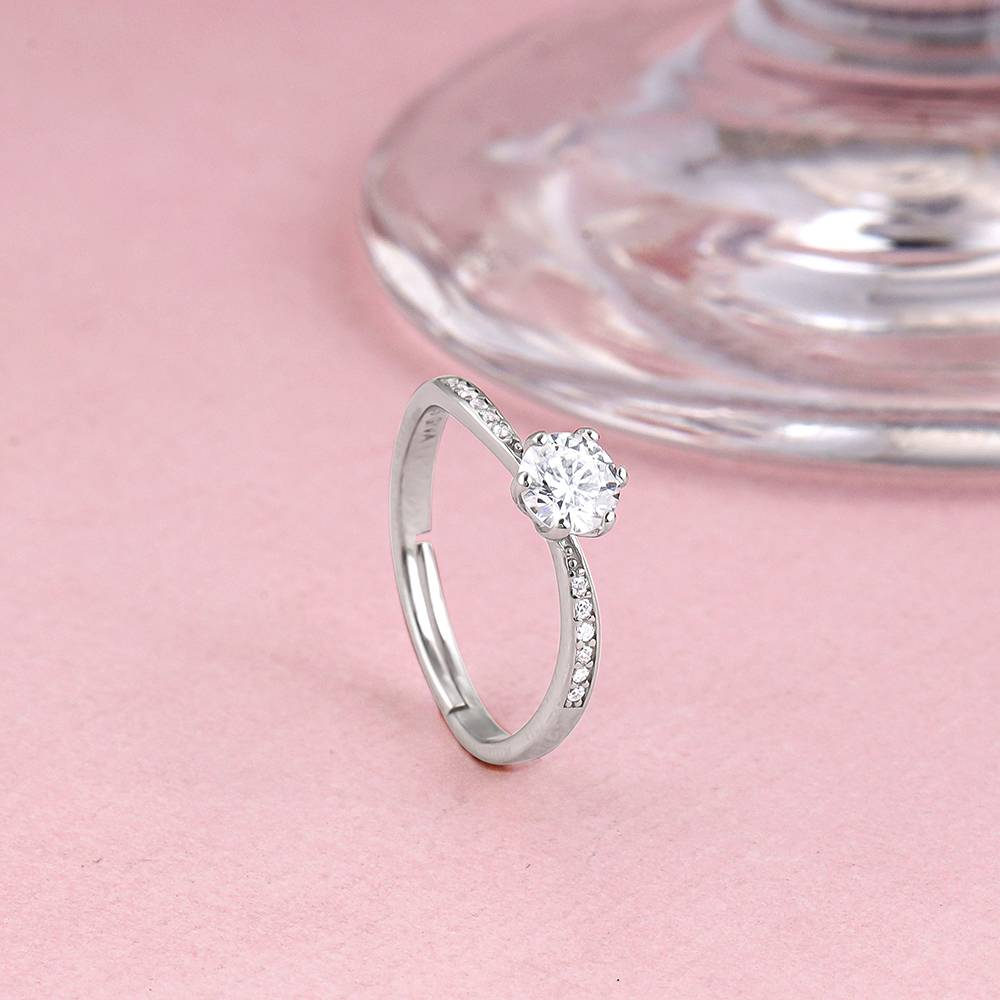 Giva 925 Sterling Silver Waver Glam Ring, Adjustable : R01582