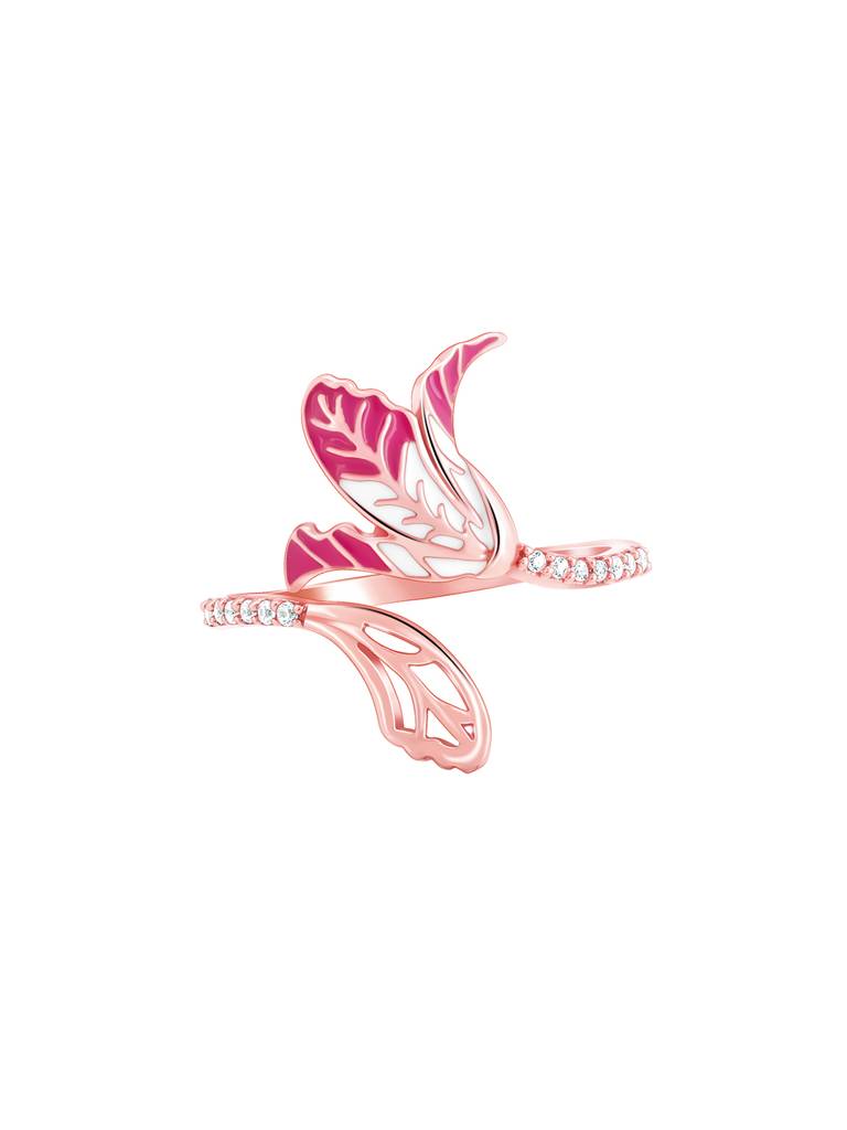 Giva 925 Sterling Silver Bhumi Rose Gold Shy Ebony Ring