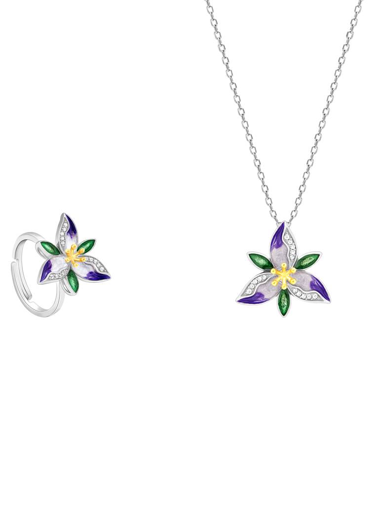 Giva 925 Sterling Silver Bhumi Silver Convertible Trillium Ring