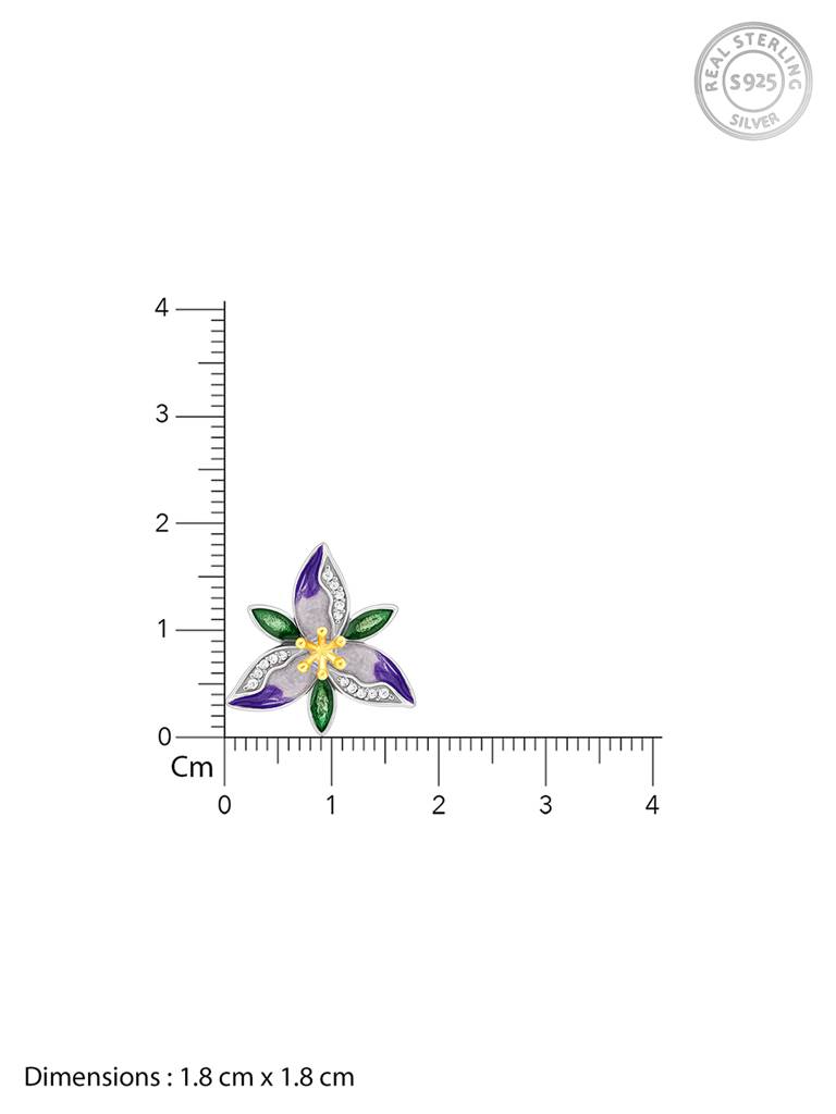 Giva 925 Sterling Silver Bhumi Silver Convertible Trillium Ring