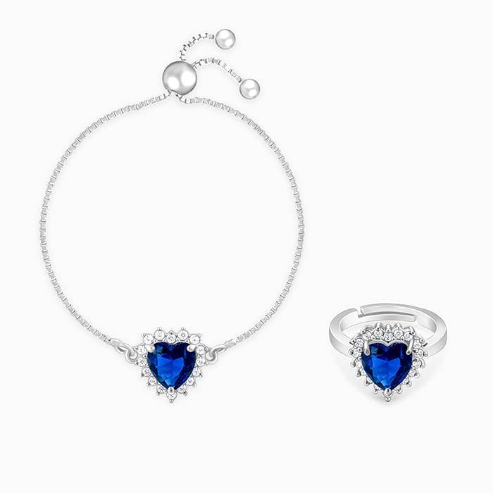 Giva 925 Sterling Silver Heart Of The Ocean Set| Gifts For Women And Girls | With Certific : R01611BR0923