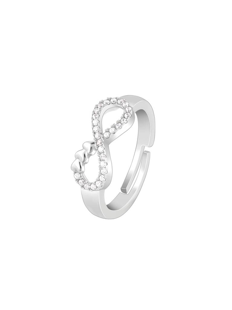 925 Silver Infinity Heart Set Of Three For Women And Girls : R01614PD061ER02532