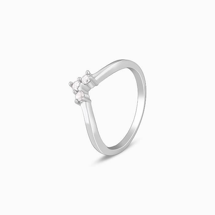 Giva 925 Sterling Silver Eva Vanki Ring,Fixed Size, Indian - 12 | Gifts For Women And Girl : R01619