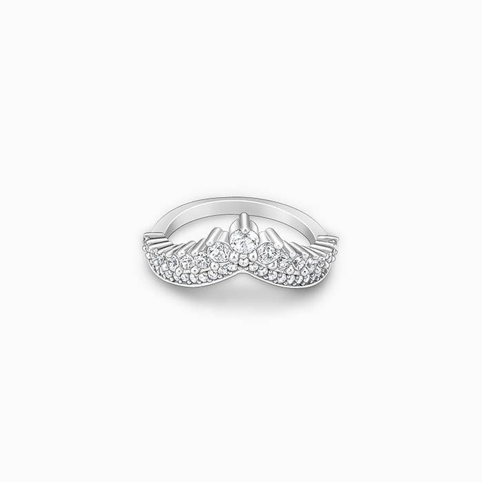 Giva 925 Sterling Silver Tiara Vanki Ring,Fixed Size, Indian - 12, Us - 6 | Gifts For Wome : R01620