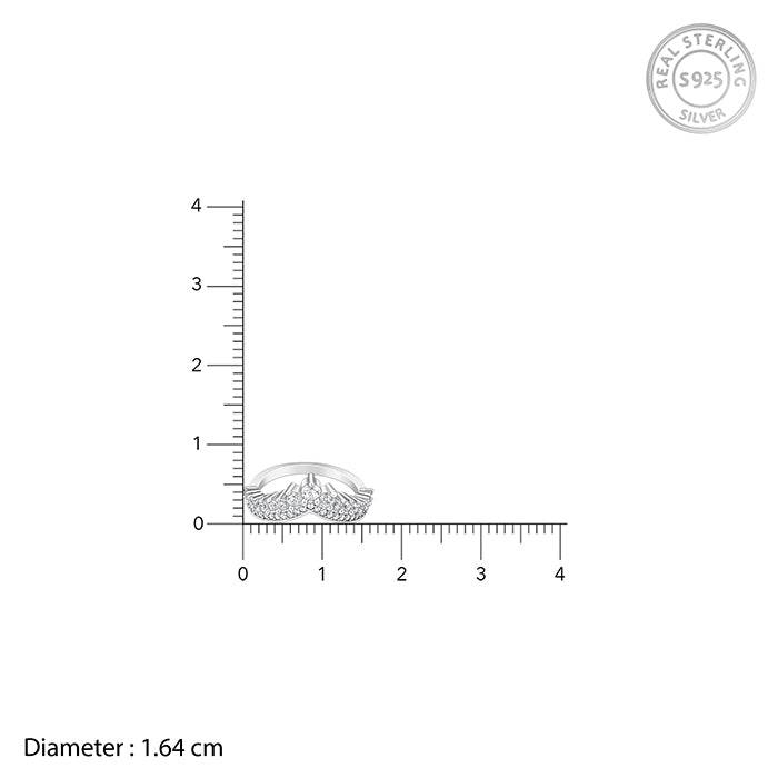 Giva 925 Sterling Silver Tiara Vanki Ring,Fixed Size, Indian - 12, Us - 6 | Gifts For Wome : R01620