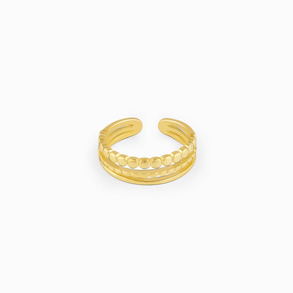Golden Layered Ring : R0162
