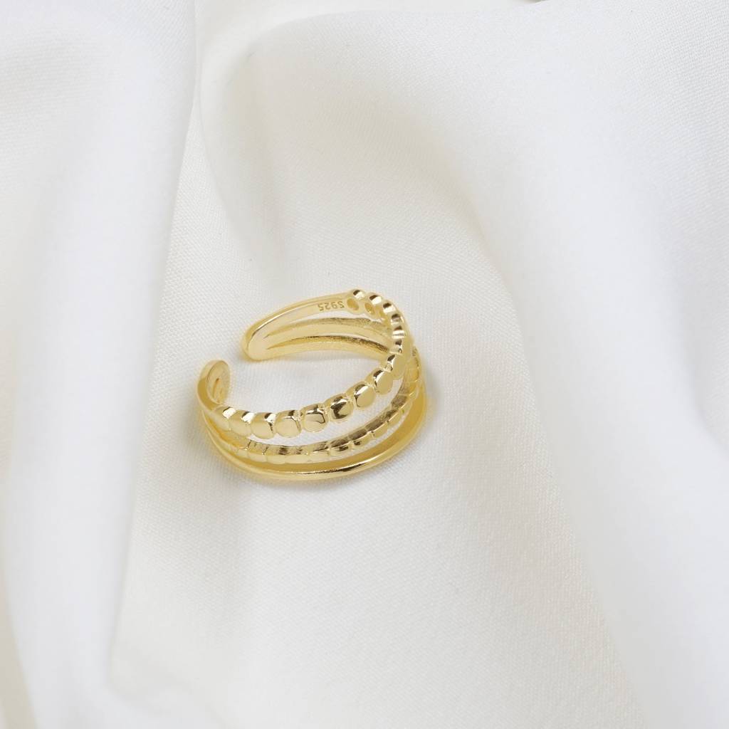 Golden Layered Ring : R0162