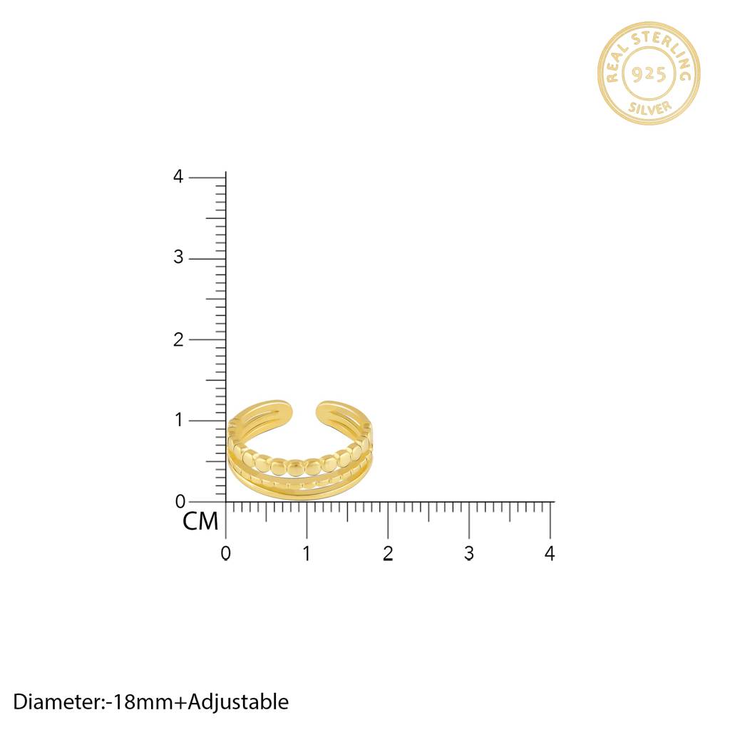 Golden Layered Ring : R0162