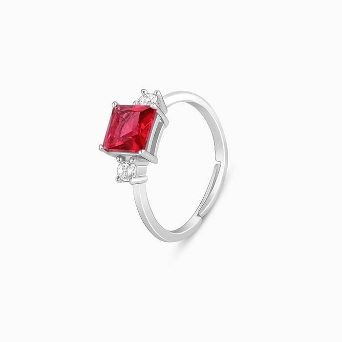 Giva 925 Sterling Squared Romance Ring,Adjustable| Gifts For Women And Girls | With Certif : R01641