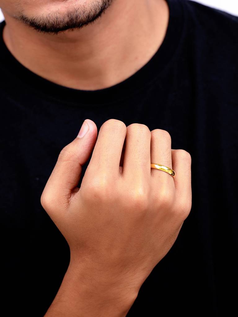 Giva 925 Sterling Silver Golden Ranger Ring For Him