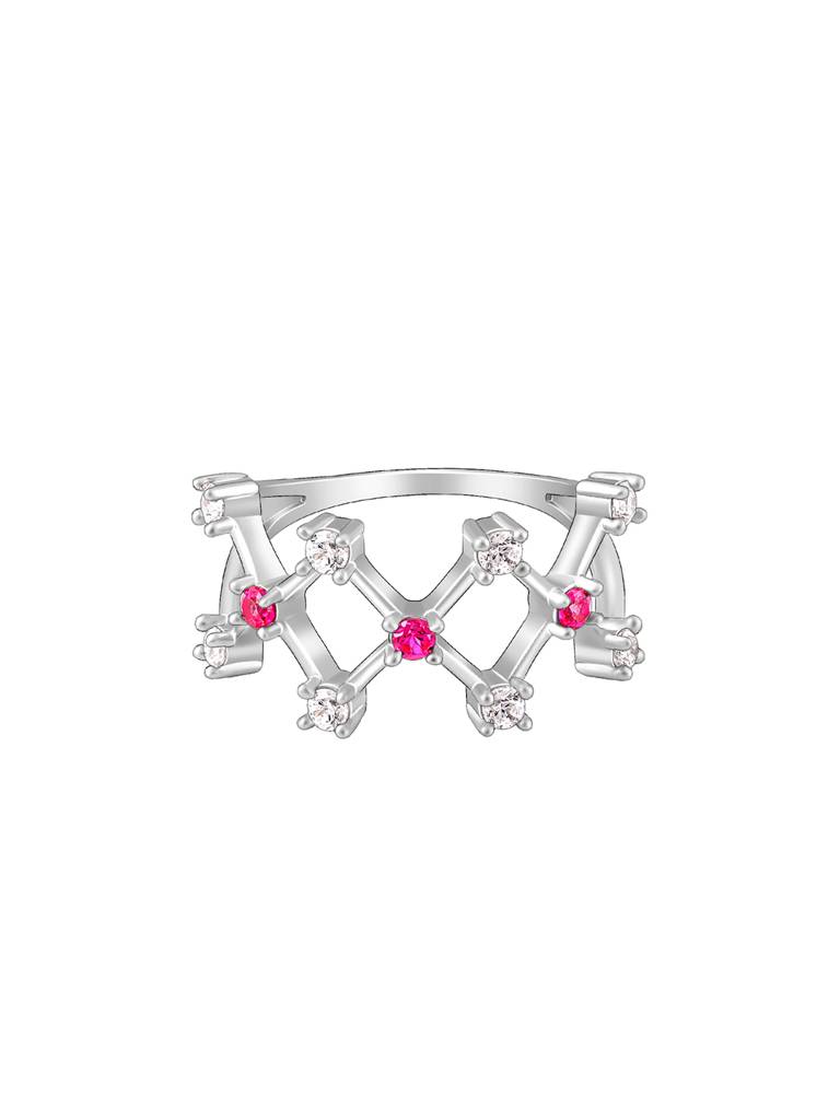 925 Silver Lover'S Window Ring, Fixed Size, Indian - 12, Us - 6 For Womens And Girls : R01647