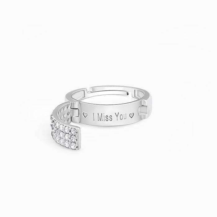 Giva 925 Sterling Silver Custom,Adjustable I Miss You Ring|Gift For Valentine|Gift For Gir : R01648