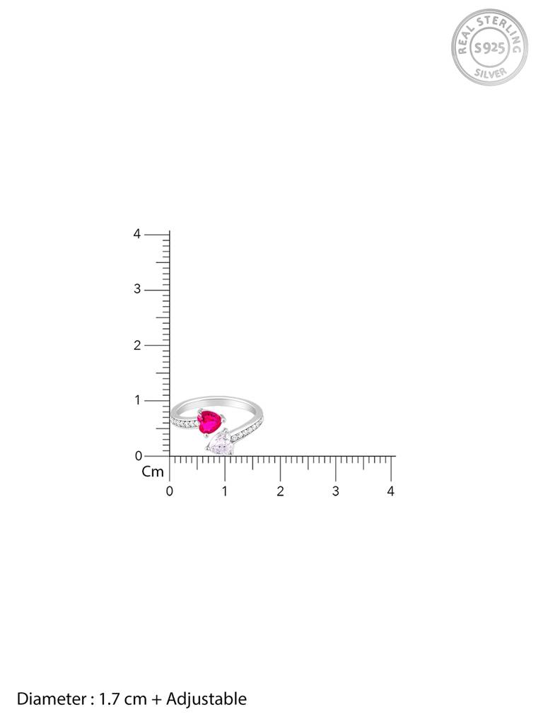 925 Silver Be Mine Ring, Adjustable For Womens And Girls : R01651