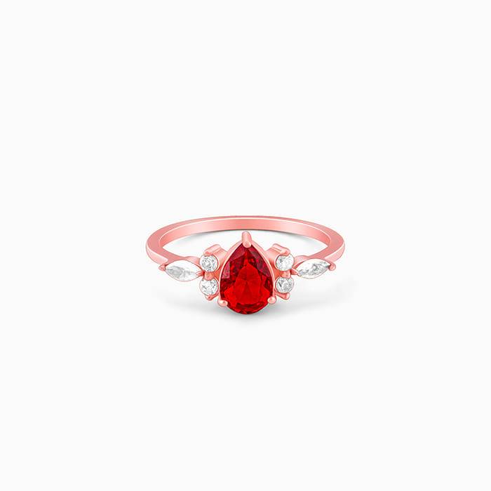 Giva 925 Sterling Silver Rose Gold Perfect For You Ring,Fixed Size, Indian - 12|Gift For V : R01654