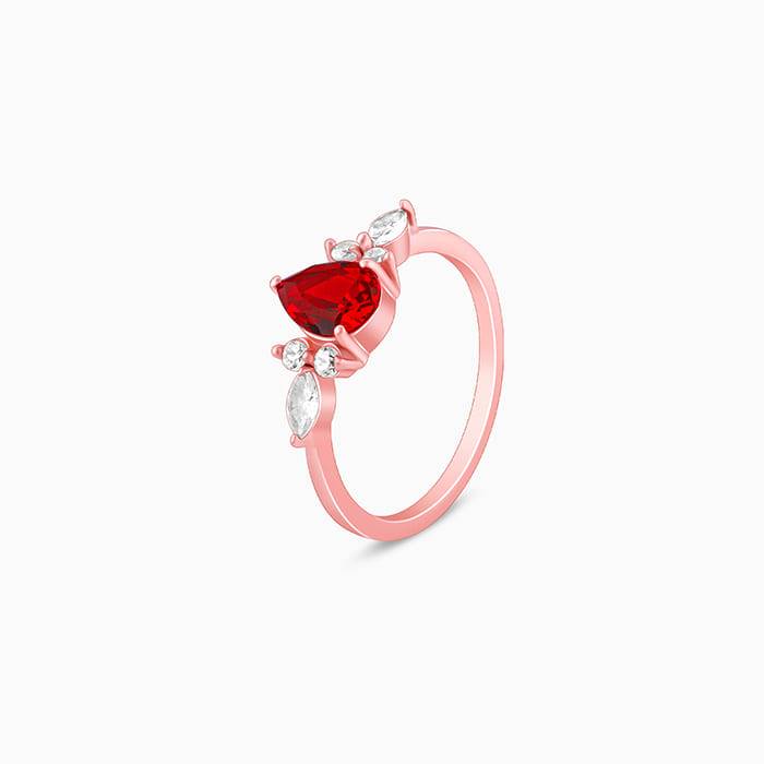 Giva 925 Sterling Silver Rose Gold Perfect For You Ring,Fixed Size, Indian - 12|Gift For V : R01654