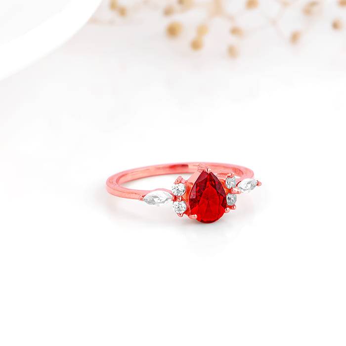 Giva 925 Sterling Silver Rose Gold Perfect For You Ring,Fixed Size, Indian - 12|Gift For V : R01654