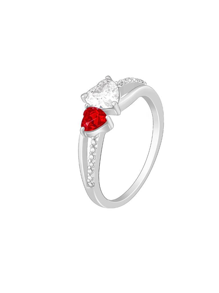 925 Silver U & Me Ring, Fixed Size, Indian - 12, Us - 6 For Womens And Girls : R01657