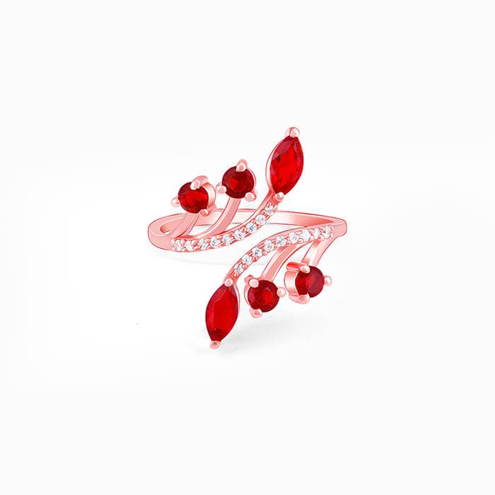 Giva 925 Sterling Silver Rose Gold Lover'S Cross Ring,Adjustable|Gift For Valentine | Gift : R01658