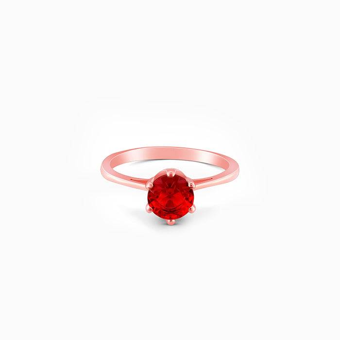Giva 925 Sterling Silver Rose Gold Start Your Love Ring,Fixed Size, Indian - 12|Gift For V : R01659