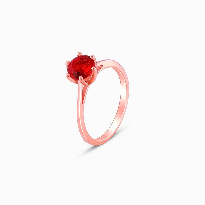 Giva 925 Sterling Silver Rose Gold Start Your Love Ring,Fixed Size, Indian - 12|Gift For V : R01659