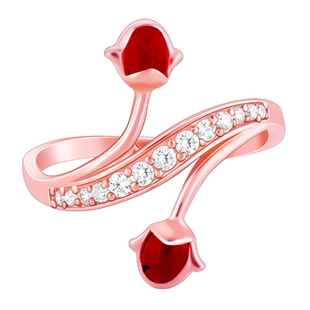 Giva 925 Sterling Silver Rose Gold Love Garden Ring,Fxed Size,Indian - 12|Gift For Valentine | Gift For Girlfr : R01660