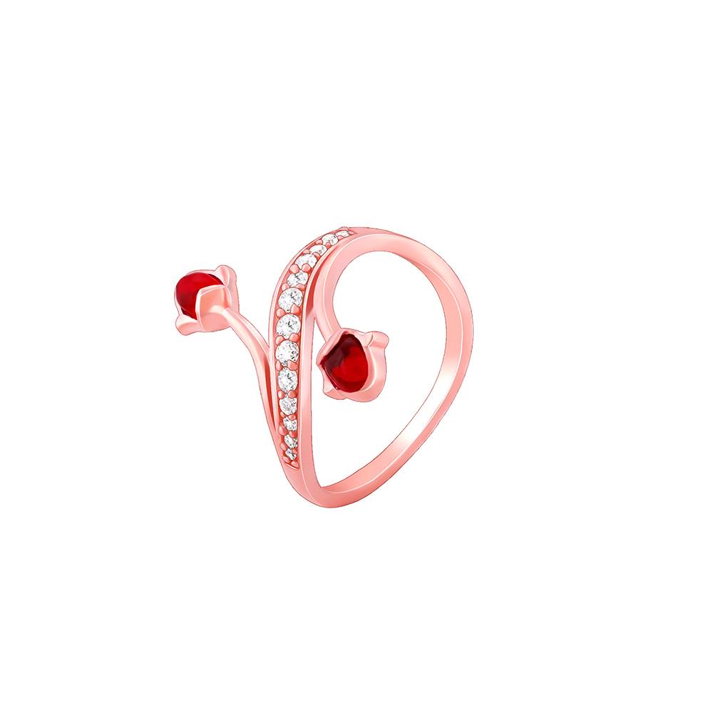 Giva 925 Sterling Silver Rose Gold Love Garden Ring,Fxed Size,Indian - 12|Gift For Valentine | Gift For Girlfr : R01660