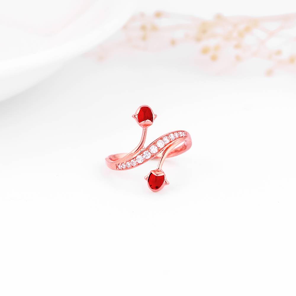 Giva 925 Sterling Silver Rose Gold Love Garden Ring,Fxed Size,Indian - 12|Gift For Valentine | Gift For Girlfr : R01660