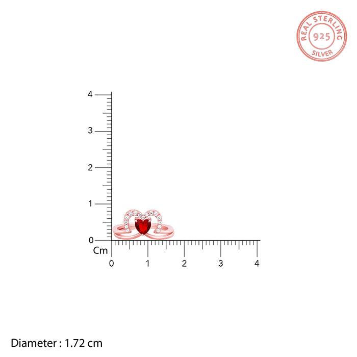 Giva 925 Sterling Silver Rose Gold Lover'S Arch Stack Rings,Fixed Size,Indian - 14| Gifts  : R01665