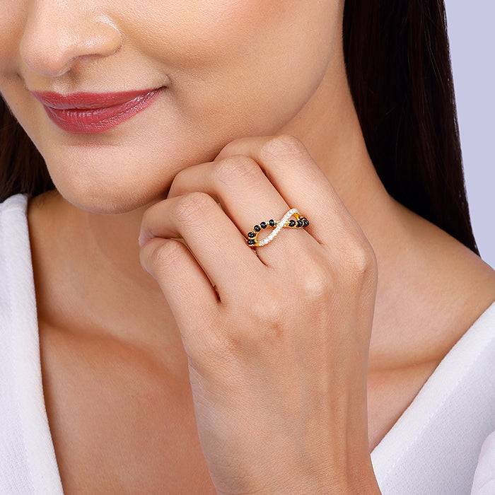 Giva 925 Sterling Silver Golden Knots For Infinity Ring, Adjustable | Gifts For Women And  : R01669