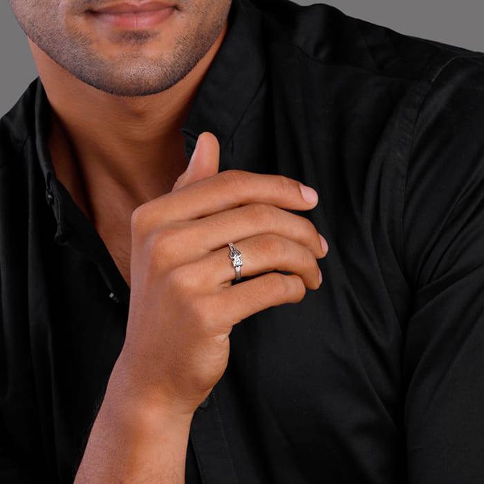 Giva 925 Sterling Om Shiva Ring For Him,Adjustable| Gifts For Women And Girls | With Certi : R01673