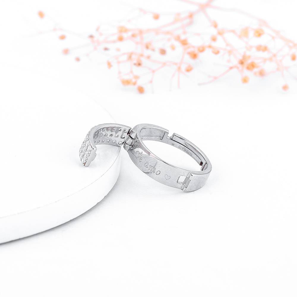 Giva 925 Sterling Silver Custom Te Amo Ring,Adjustable|Gift For Valentine|Gift For Girlfriend|With Certificate : R01674