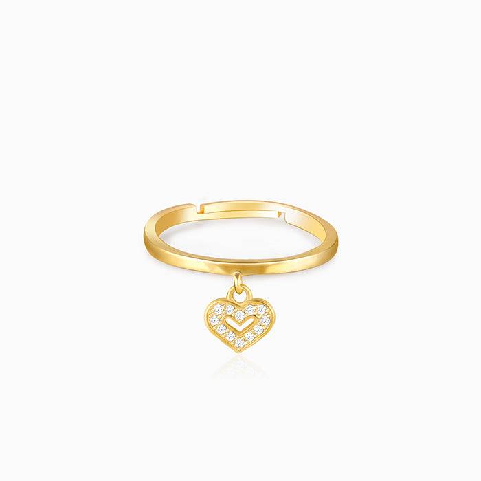 Golden Paradise Heart Ring : R0167