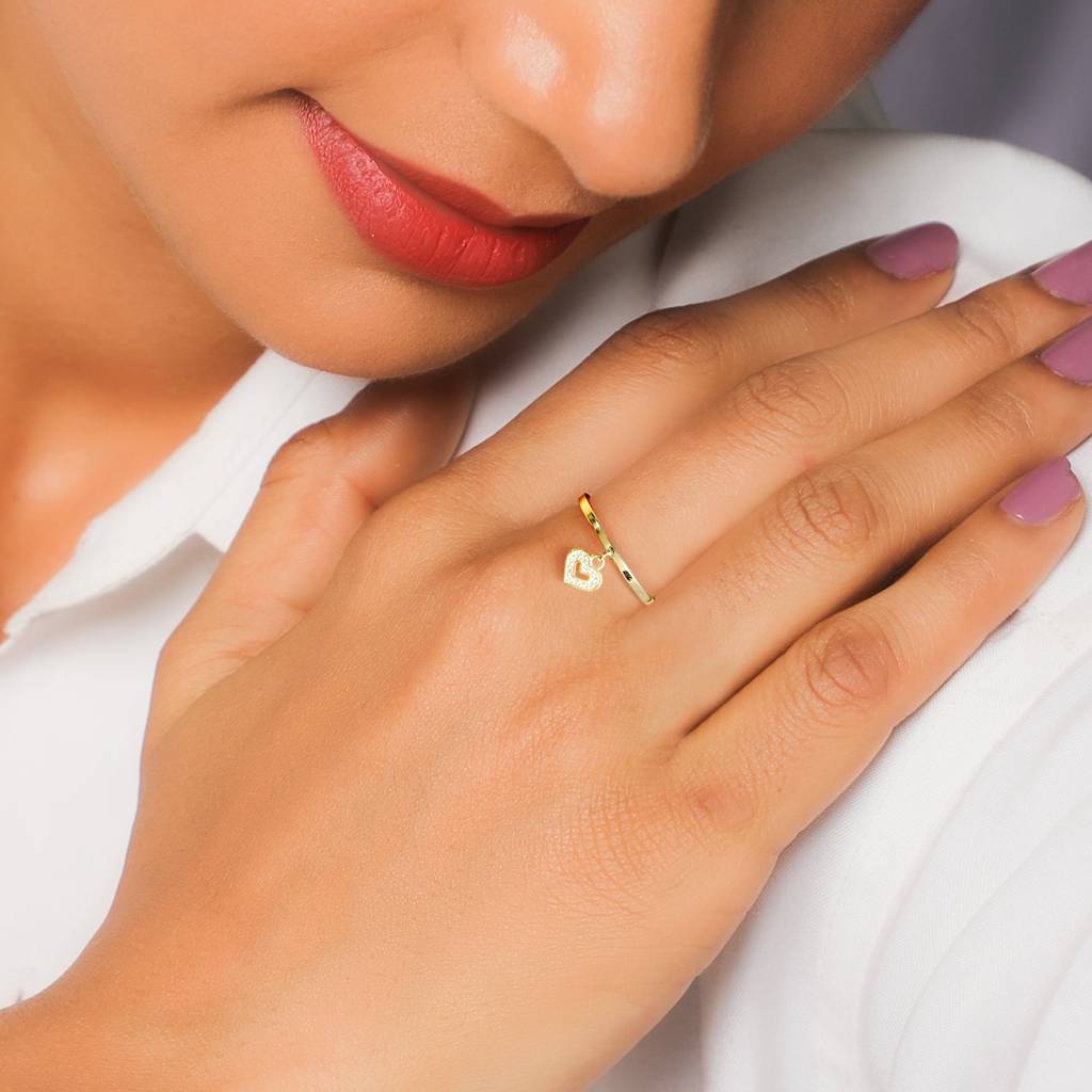 Golden Paradise Heart Ring : R0167