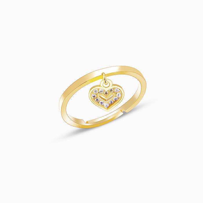 Golden Paradise Heart Ring : R0167