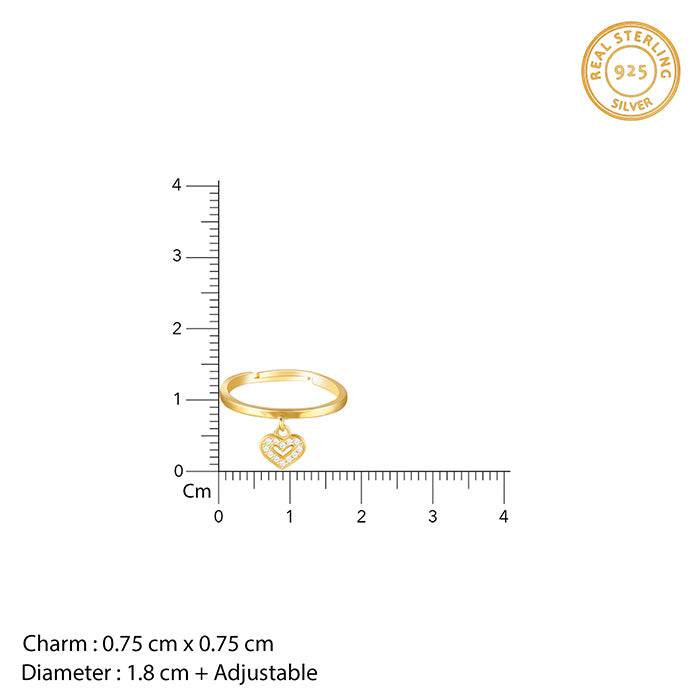 Golden Paradise Heart Ring : R0167