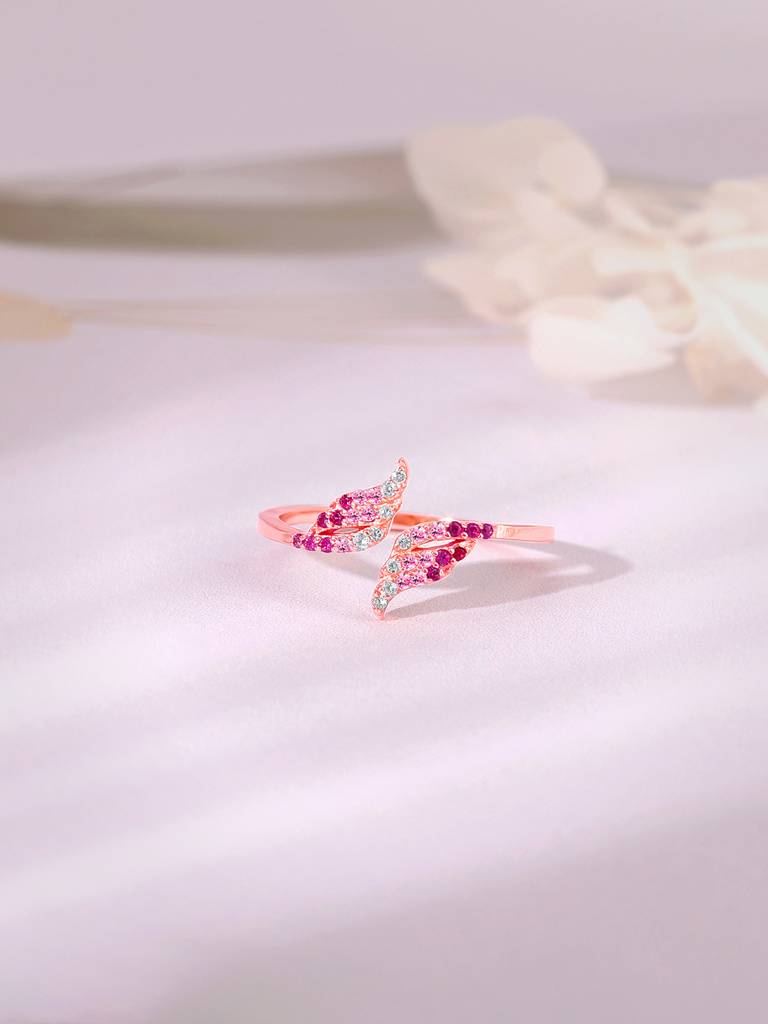 925 Silver Rose Gold Dream Chaser Ring For Women : R01684