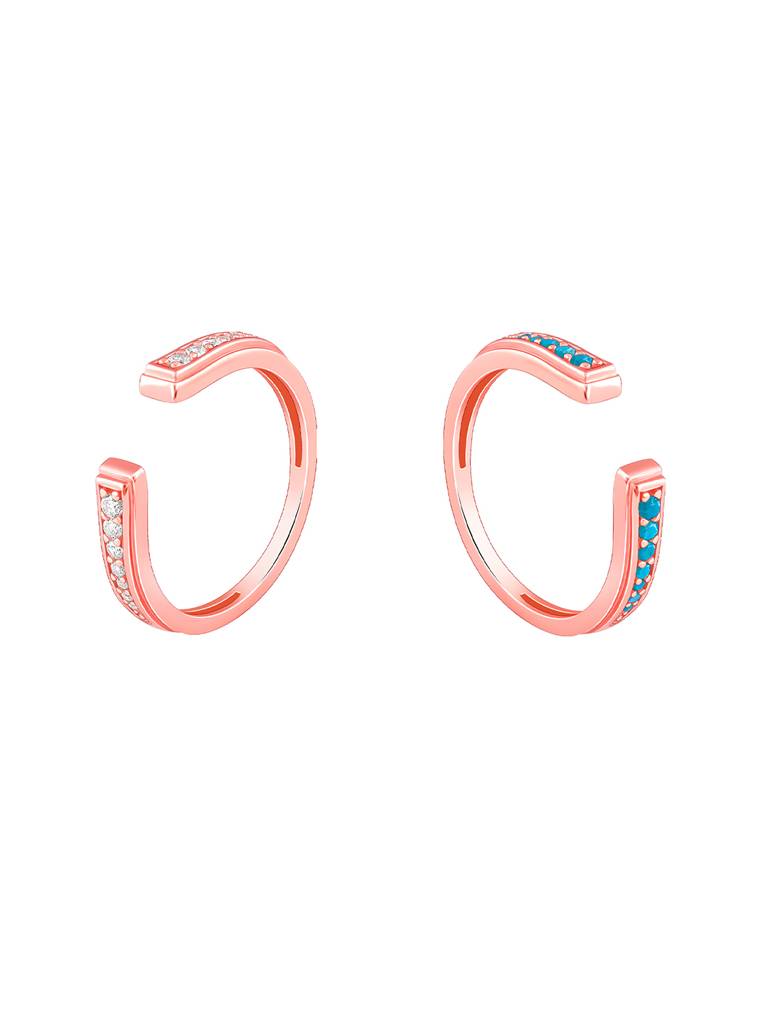 925 Silver Rose Gold Bird Stack Rings For Women : R01690R01769
